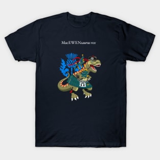 Clanosaurus Rex MacEWENsaurus rex Plaid MacEwen Scotland Ireland Family Tartan T-Shirt